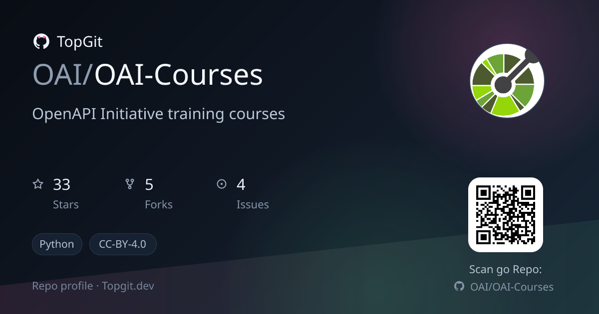 TopGit repo profile image for OAI/OAI-Courses