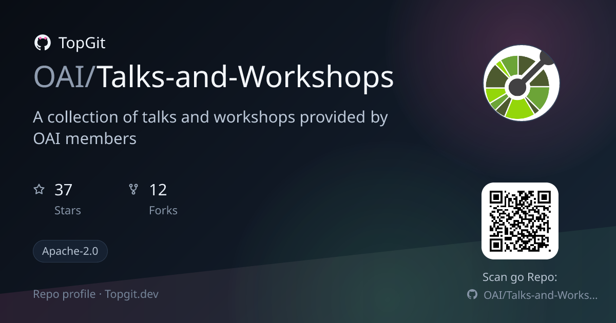 TopGit repo profile image for OAI/Talks-and-Workshops