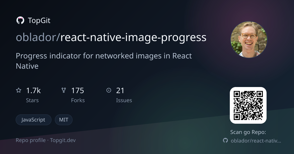 TopGit repo profile image for oblador/react-native-image-progress