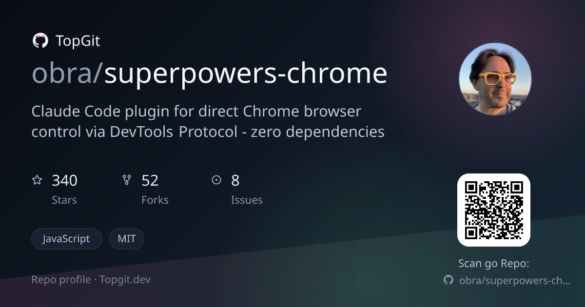 TopGit repo profile image for obra/superpowers-chrome