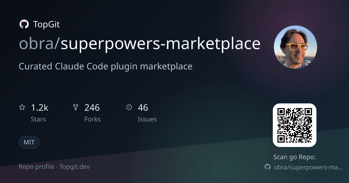 TopGit repo profile image for obra/superpowers-marketplace