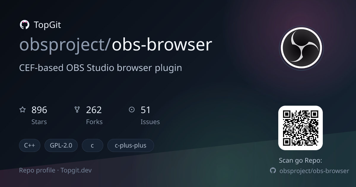 TopGit repo profile image for obsproject/obs-browser