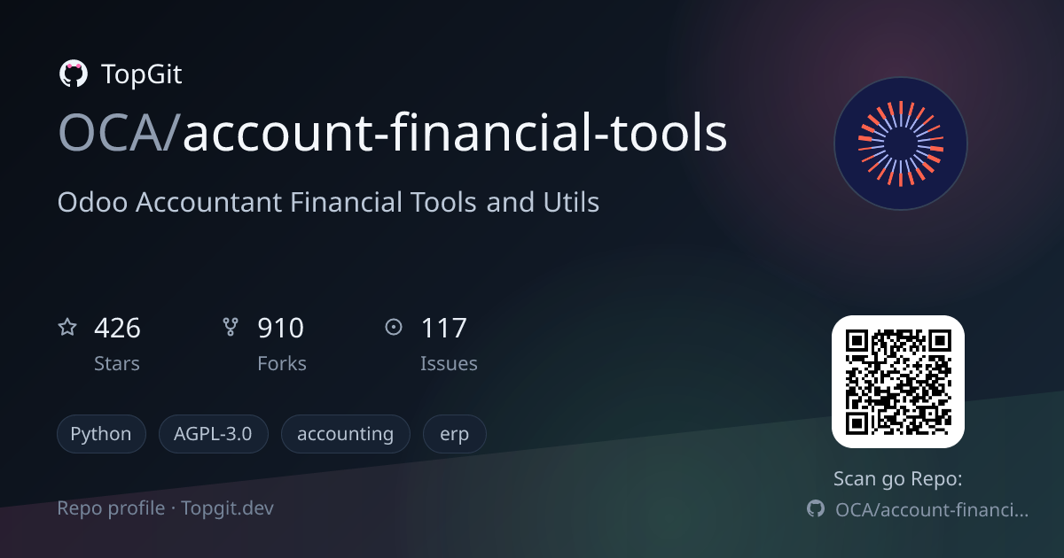TopGit repo profile image for OCA/account-financial-tools