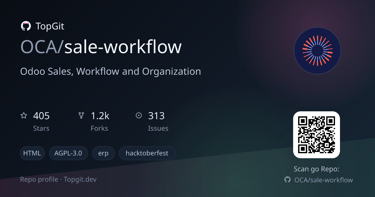 TopGit repo profile image for OCA/sale-workflow