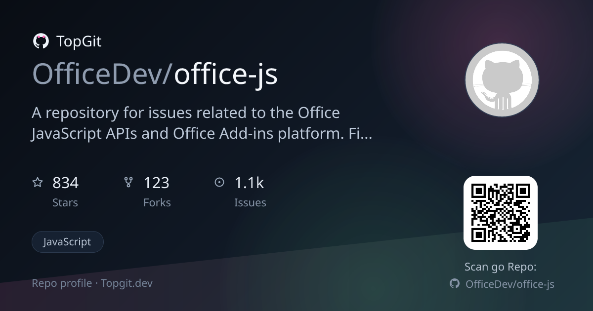 TopGit repo profile image for OfficeDev/office-js