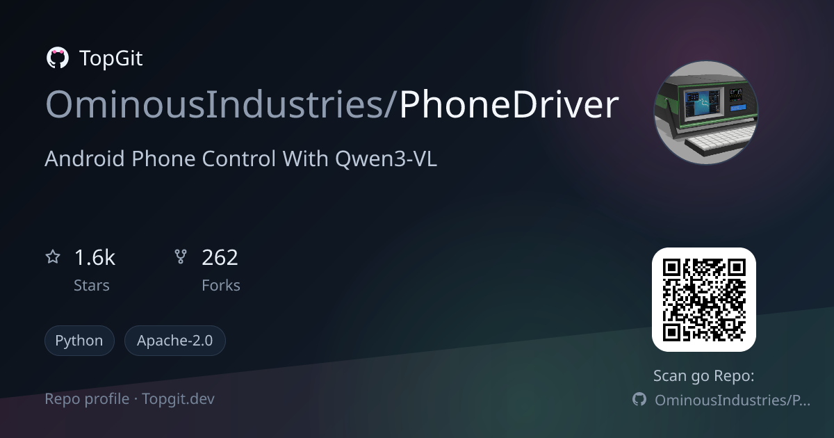 TopGit repo profile image for OminousIndustries/PhoneDriver