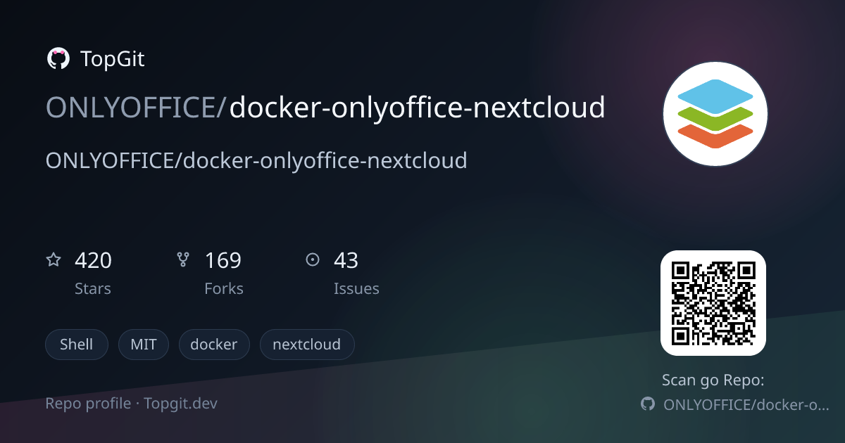 TopGit repo profile image for ONLYOFFICE/docker-onlyoffice-nextcloud