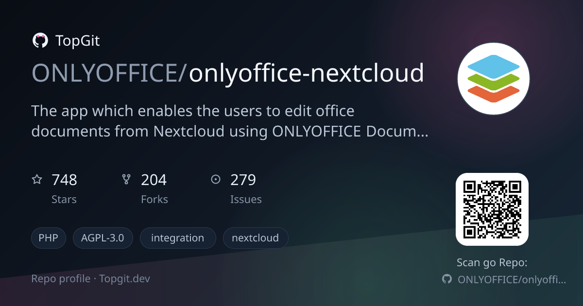 TopGit repo profile image for ONLYOFFICE/onlyoffice-nextcloud