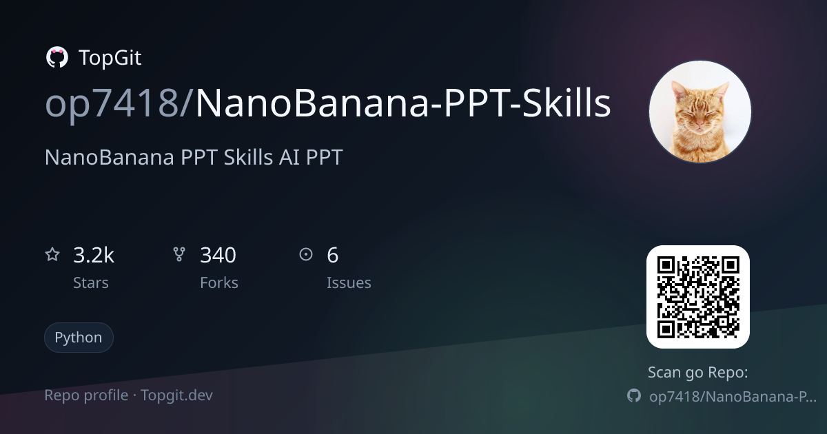 TopGit repo profile image for op7418/NanoBanana-PPT-Skills
