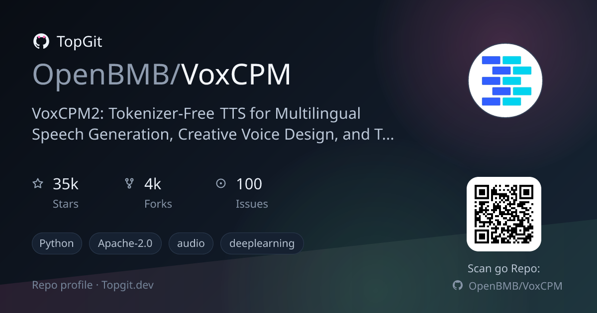 TopGit repo profile image for OpenBMB/VoxCPM