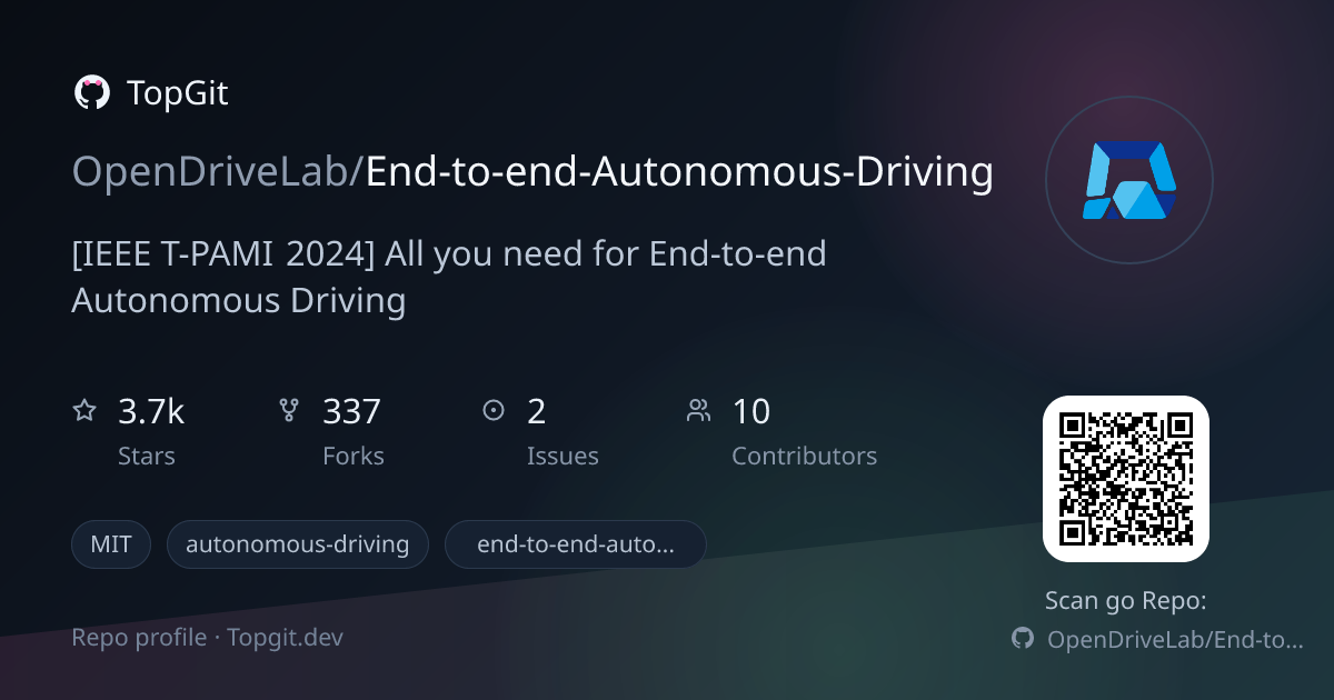 TopGit repo profile image for OpenDriveLab/End-to-end-Autonomous-Driving