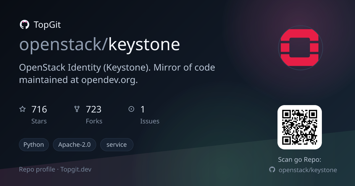 TopGit repo profile image for openstack/keystone