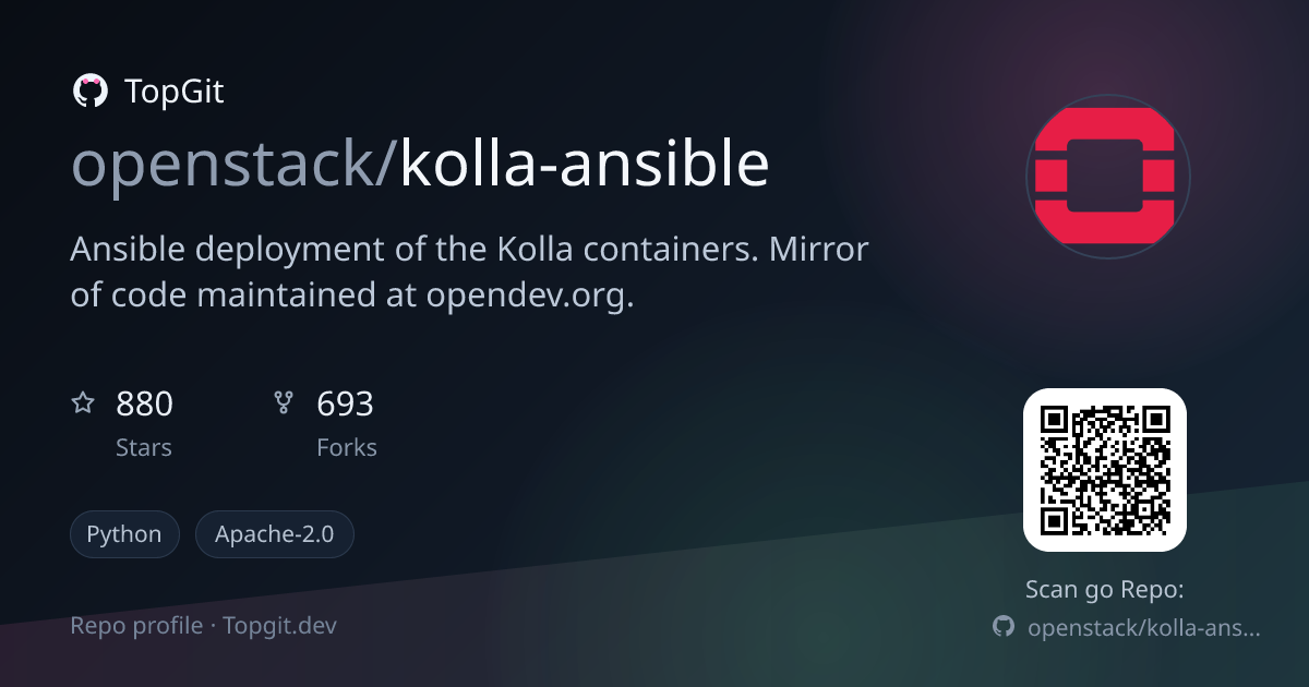 TopGit repo profile image for openstack/kolla-ansible