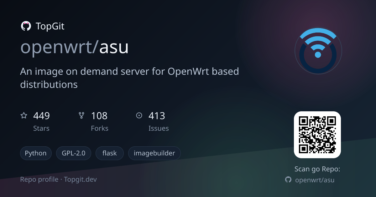 TopGit repo profile image for openwrt/asu