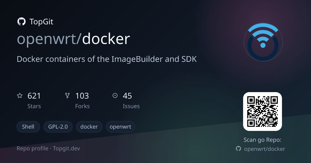 TopGit repo profile image for openwrt/docker