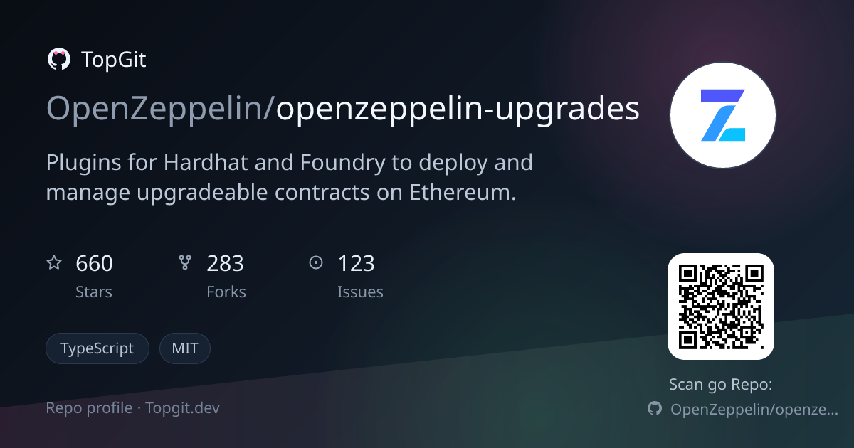 TopGit repo profile image for OpenZeppelin/openzeppelin-upgrades