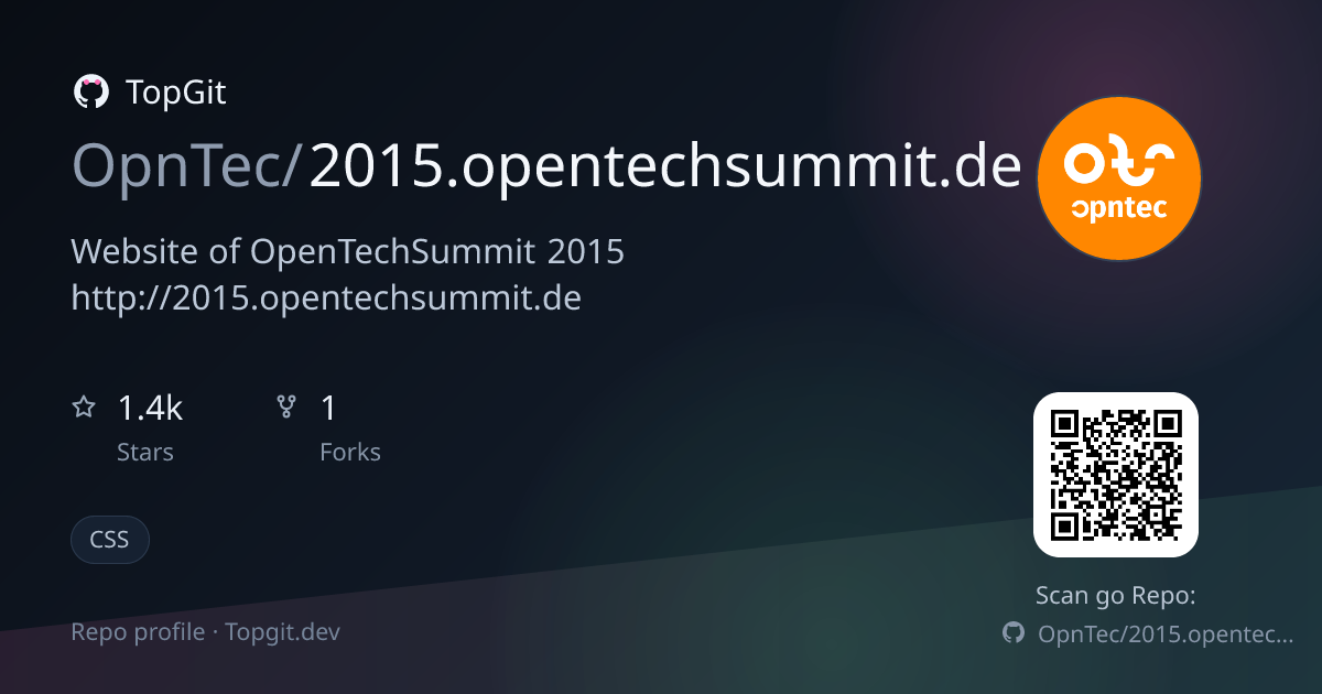 TopGit repo profile image for OpnTec/2015.opentechsummit.de