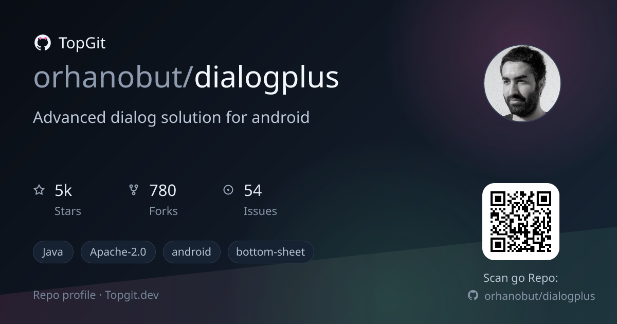 TopGit repo profile image for orhanobut/dialogplus
