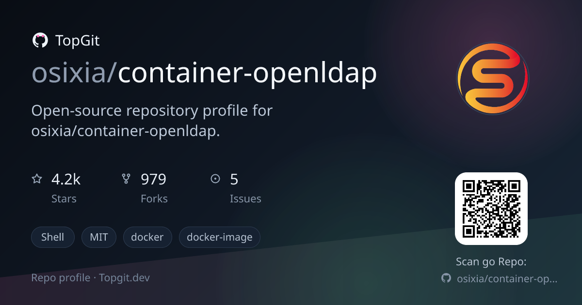 TopGit repo profile image for osixia/container-openldap
