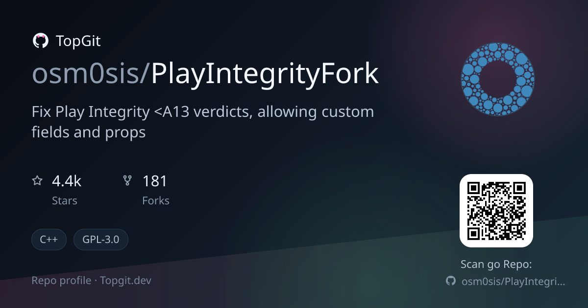 TopGit repo profile image for osm0sis/PlayIntegrityFork