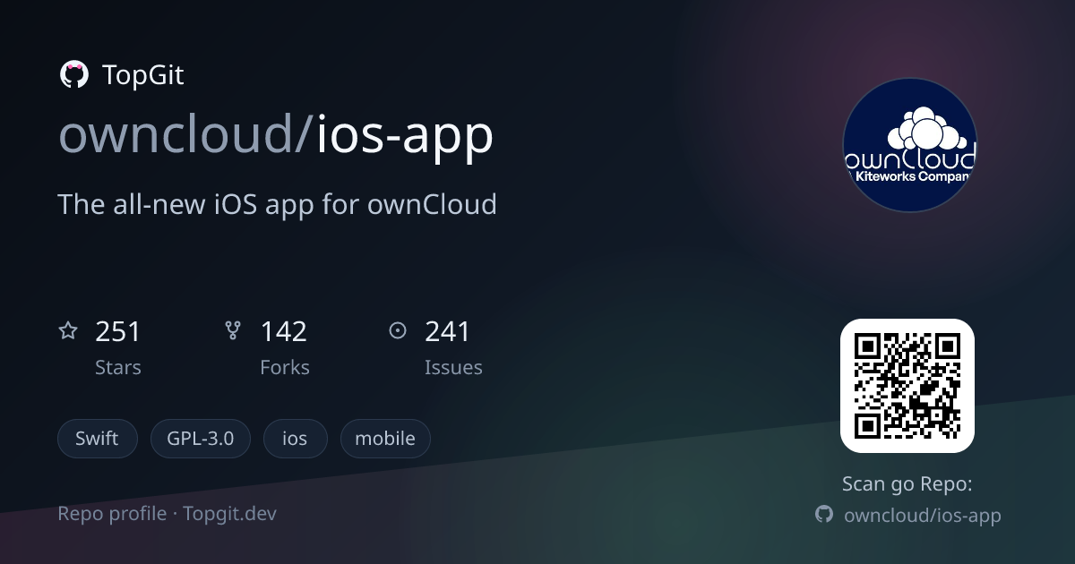 TopGit repo profile image for owncloud/ios-app