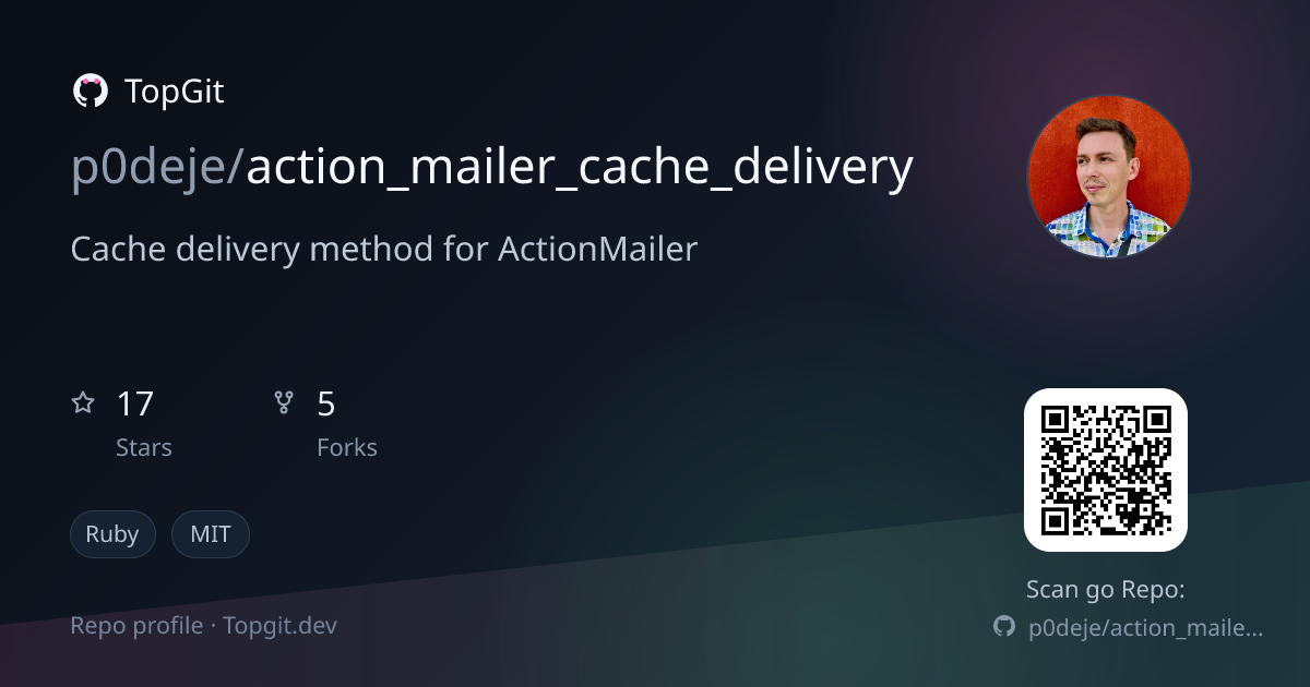 TopGit repo profile image for p0deje/action_mailer_cache_delivery