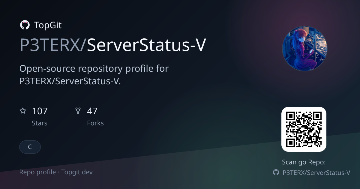 TopGit repo profile image for P3TERX/ServerStatus-V