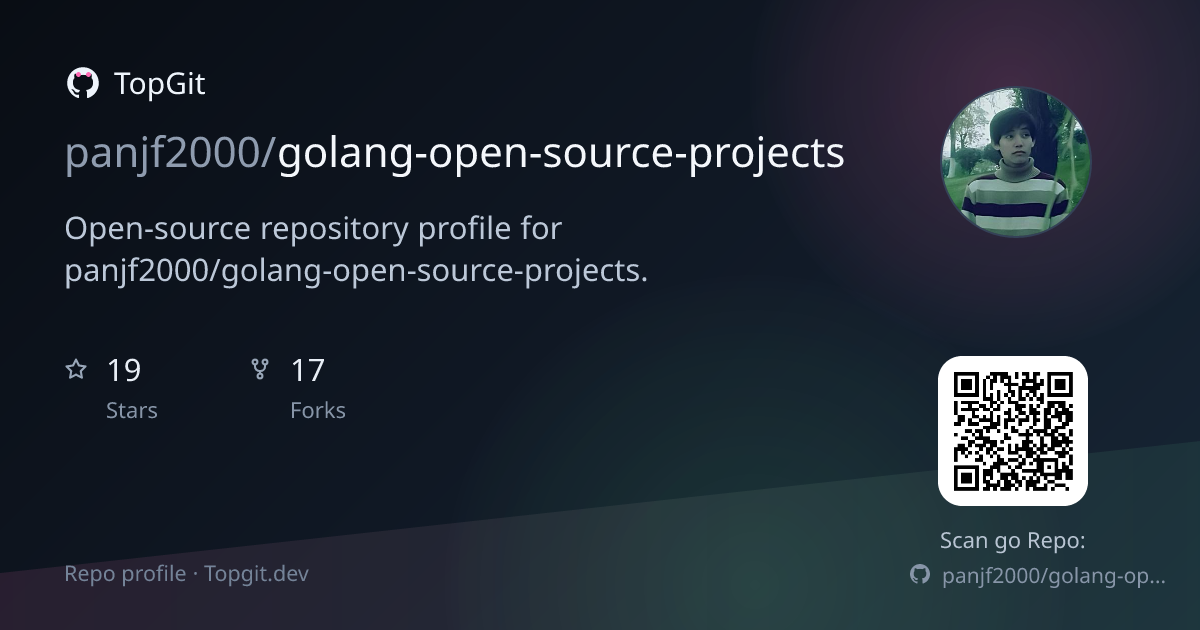TopGit repo profile image for panjf2000/golang-open-source-projects