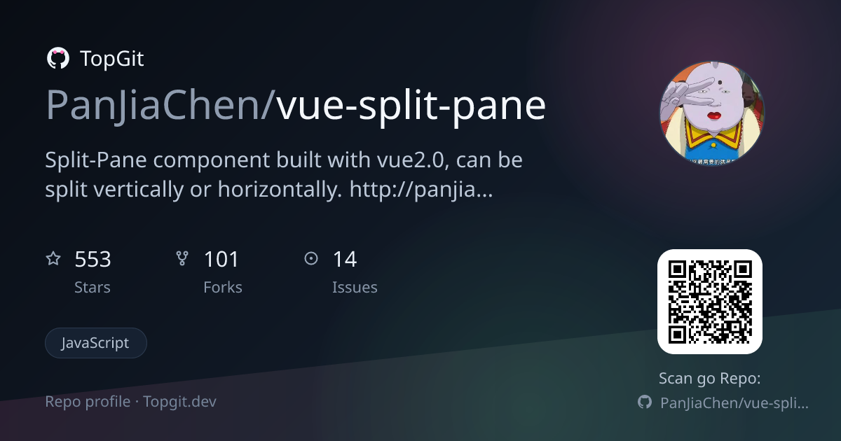 TopGit repo profile image for PanJiaChen/vue-split-pane