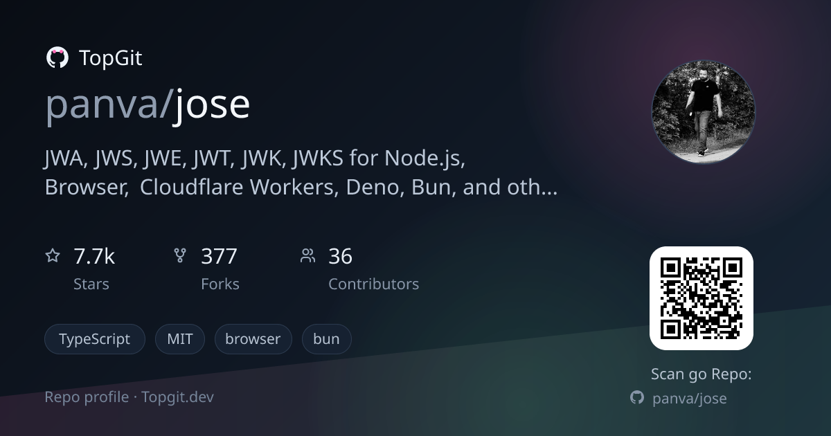 TopGit repo profile image for panva/jose