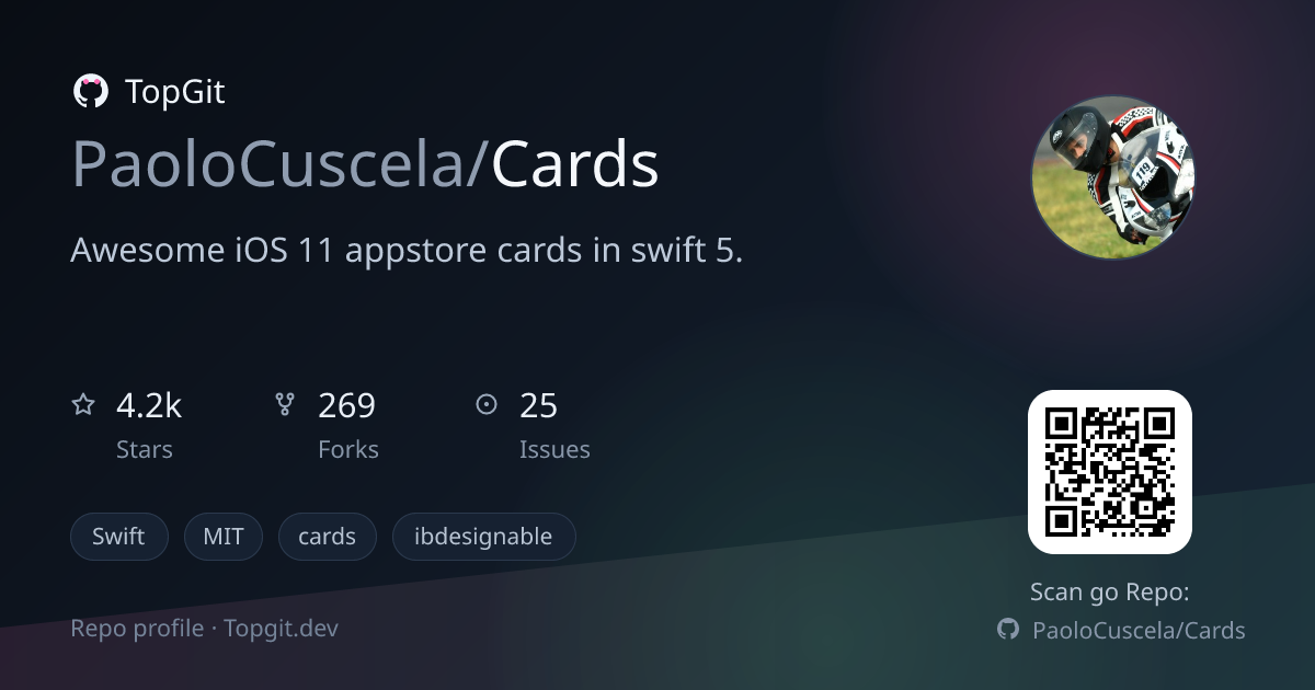 TopGit repo profile image for PaoloCuscela/Cards