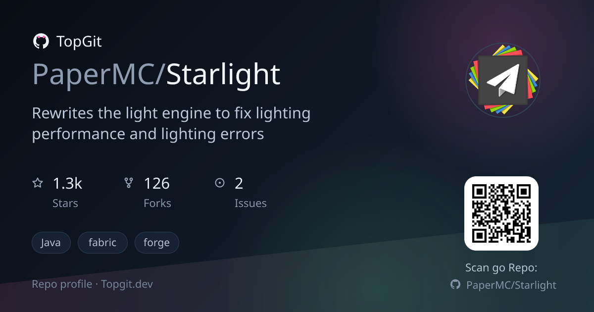 TopGit repo profile image for PaperMC/Starlight