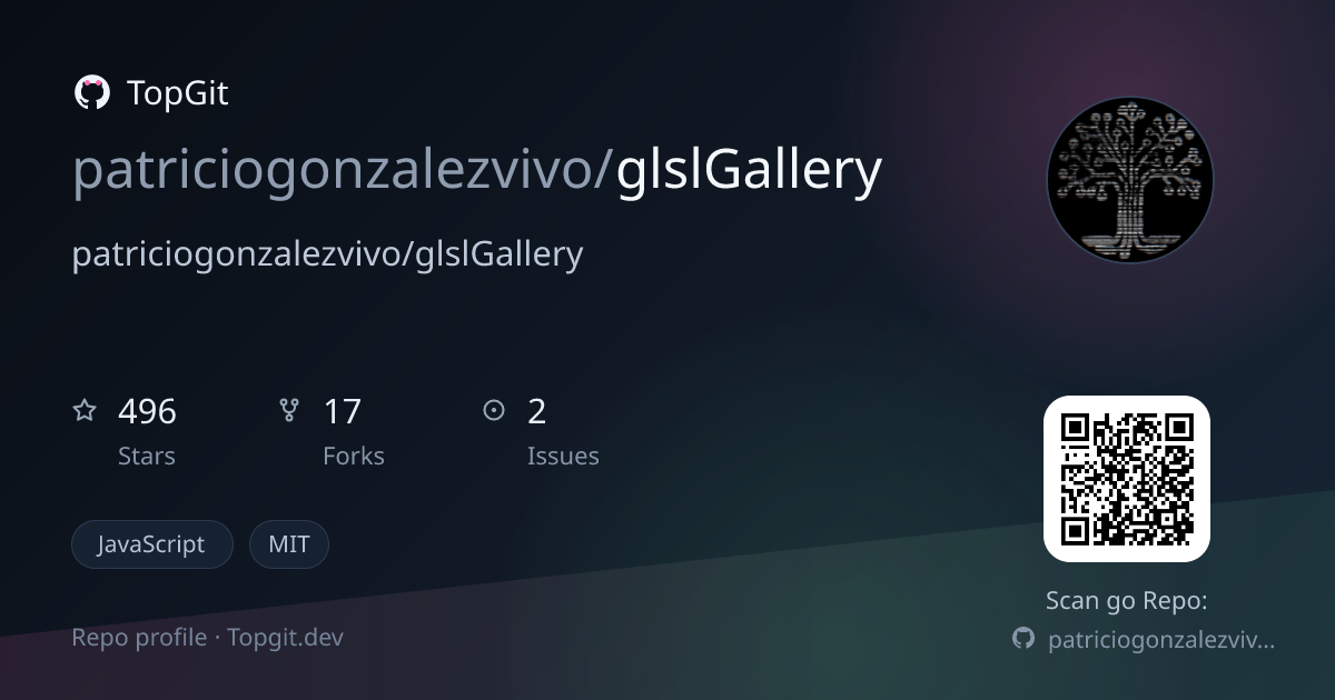 TopGit repo profile image for patriciogonzalezvivo/glslGallery