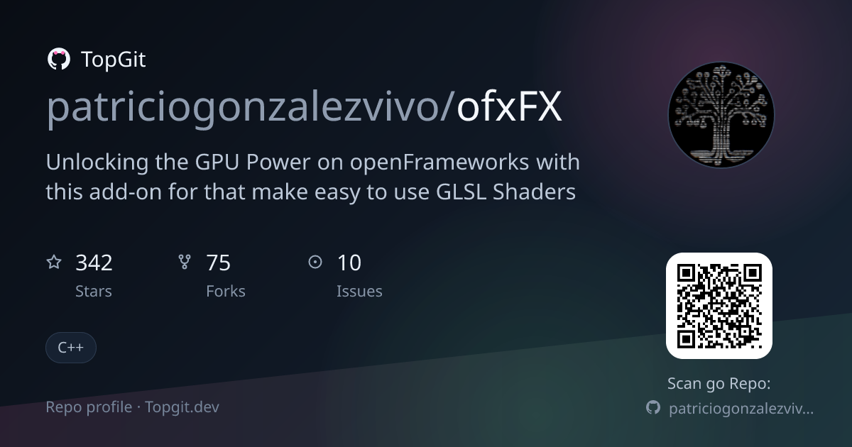 TopGit repo profile image for patriciogonzalezvivo/ofxFX