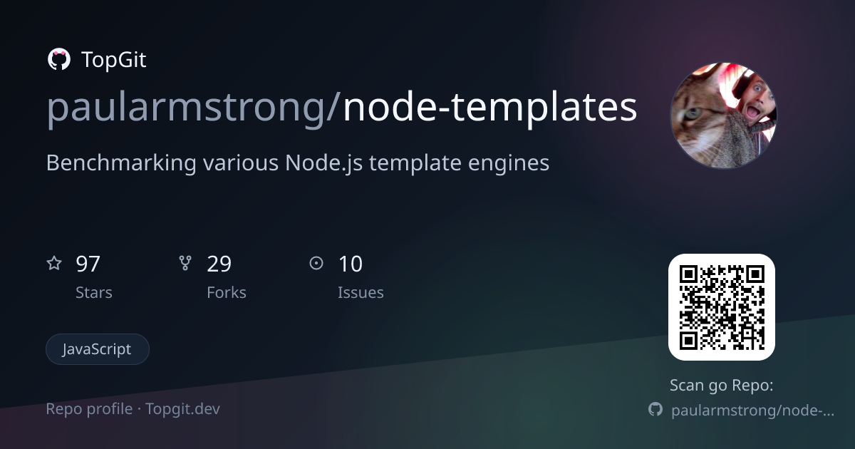 TopGit repo profile image for paularmstrong/node-templates
