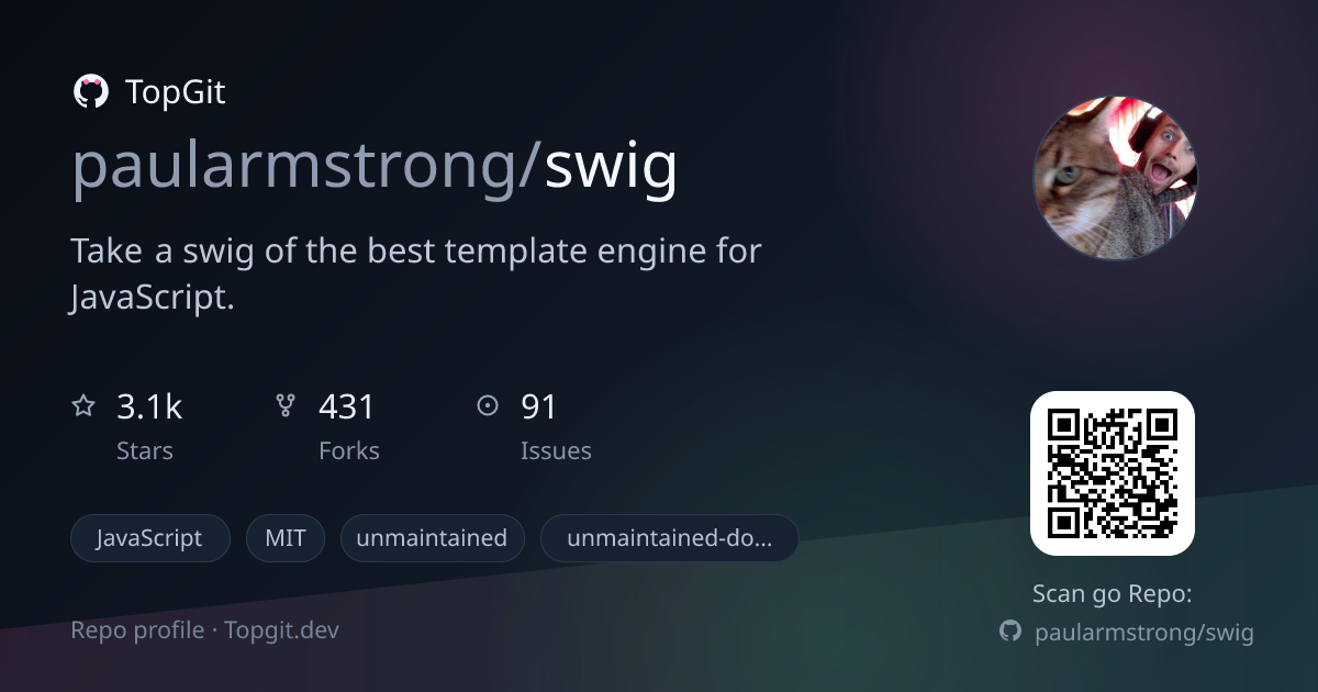 TopGit repo profile image for paularmstrong/swig