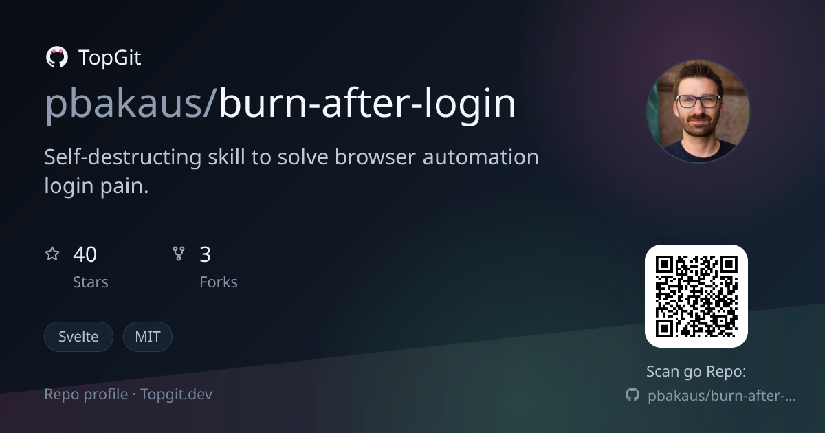 TopGit repo profile image for pbakaus/burn-after-login