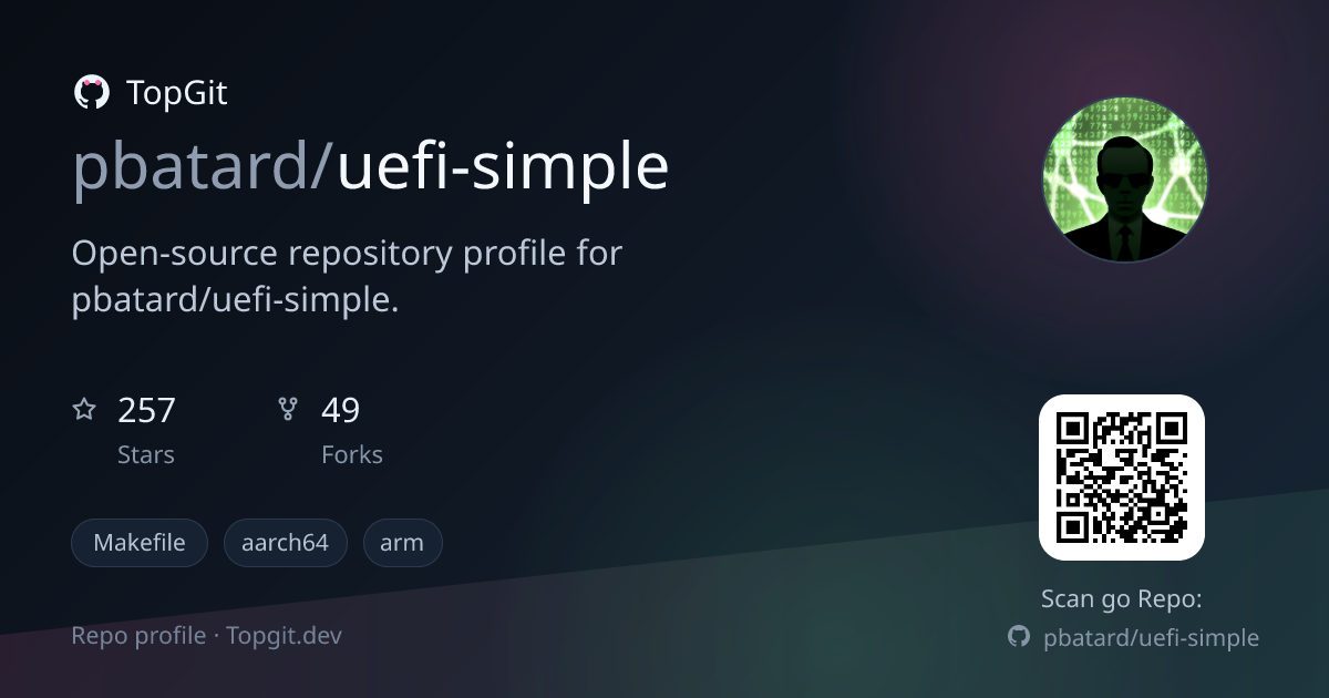 TopGit repo profile image for pbatard/uefi-simple