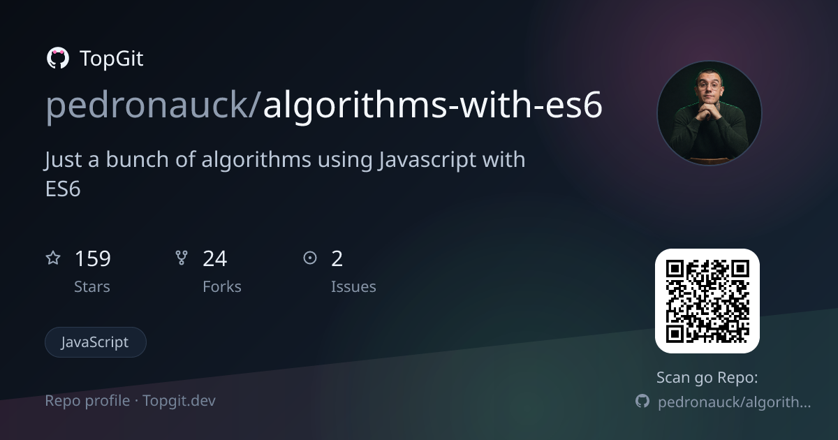 TopGit repo profile image for pedronauck/algorithms-with-es6