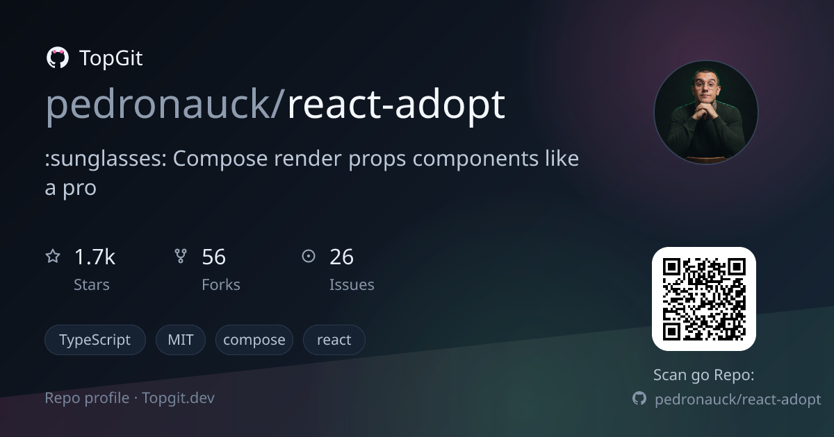 TopGit repo profile image for pedronauck/react-adopt