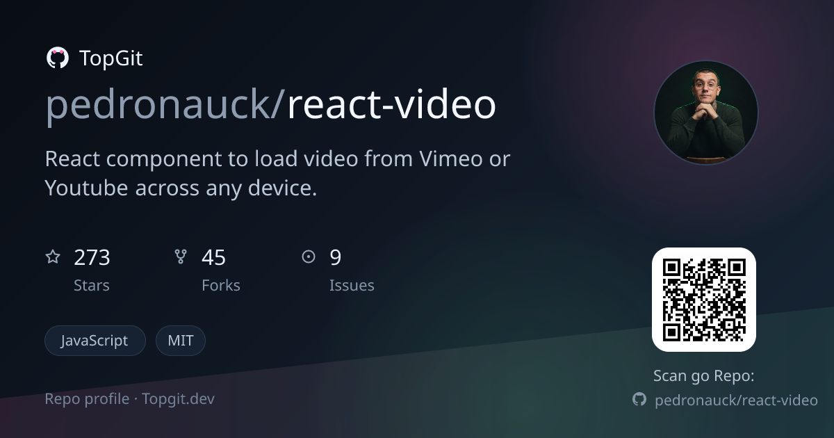 TopGit repo profile image for pedronauck/react-video