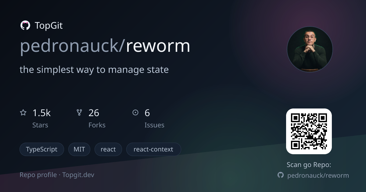 TopGit repo profile image for pedronauck/reworm