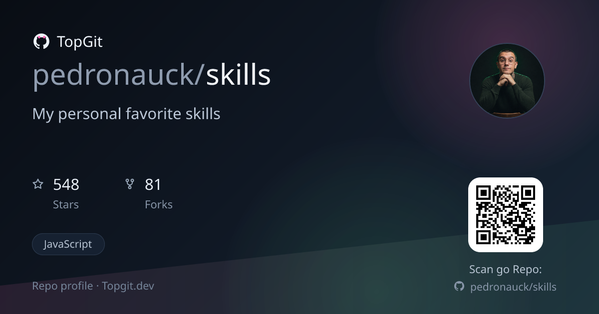 TopGit repo profile image for pedronauck/skills