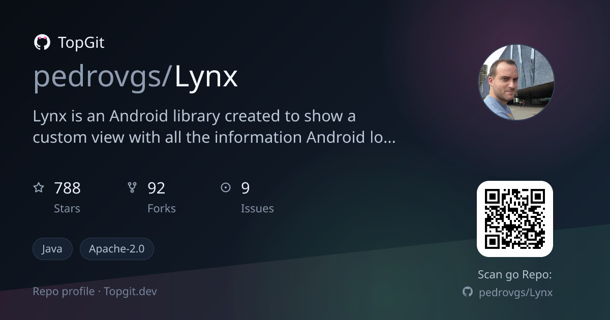 TopGit repo profile image for pedrovgs/Lynx