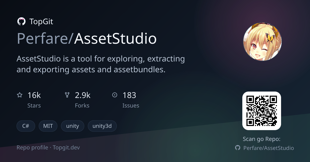 TopGit repo profile image for Perfare/AssetStudio