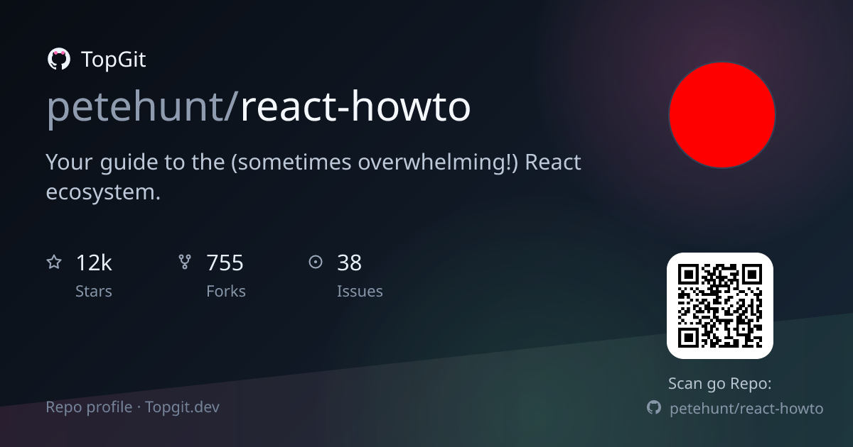 TopGit repo profile image for petehunt/react-howto