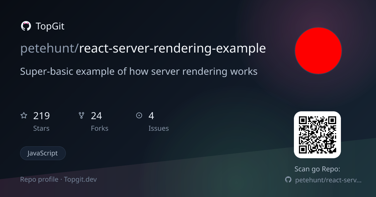 TopGit repo profile image for petehunt/react-server-rendering-example