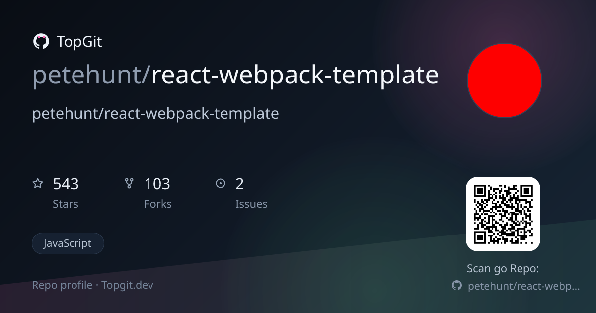 TopGit repo profile image for petehunt/react-webpack-template