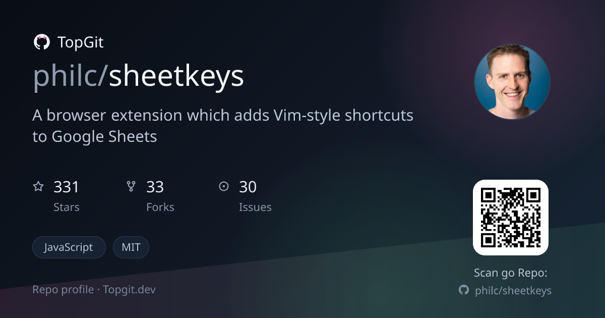 TopGit repo profile image for philc/sheetkeys