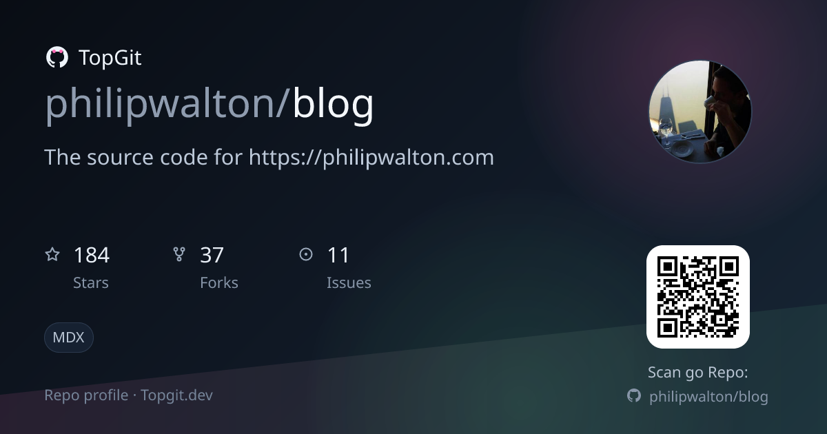 TopGit repo profile image for philipwalton/blog